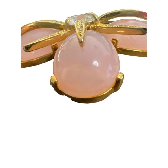 Pink Prong-set Glass Cabochon Stone Rhinestone Vintage Star Brooch Barbiecore Pi - Picture 7 of 11